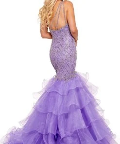 Rachel Allan - 70176 One Shoulder Fully Beaded Dress