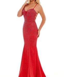 Rachel Allan - 70181 Beaded Ladder Strap Gown