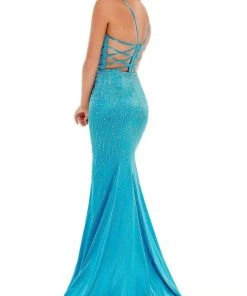 Rachel Allan - 70181 Beaded Ladder Strap Gown