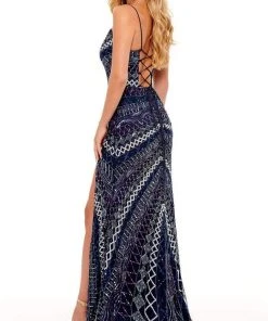 Rachel Allan - 70183 Beaded Lace Up Style Gown 15 Rachel Allan - 70183 Beaded Lace Up Style Gown