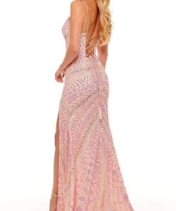 Rachel Allan - 70183 Beaded Lace Up Style Gown 16 Rachel Allan - 70183 Beaded Lace Up Style Gown