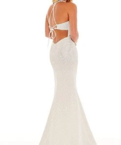 Rachel Allan - 70185 Beaded High Halter Gown