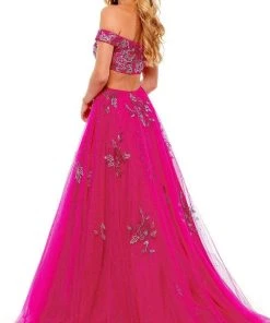 Rachel Allan - 70187 Bead Embellished Off Shoulder Ballgown 10 Rachel Allan - 70187 Bead Embellished Off Shoulder Ballgown