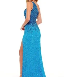 Rachel Allan - 70222 Assymetrical Fitted Ombre Gown 7 Rachel Allan - 70222 Assymetrical Fitted Ombre Gown