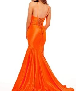 Rachel Allan - 70240 Halter Strap Cutout Mermaid Gown