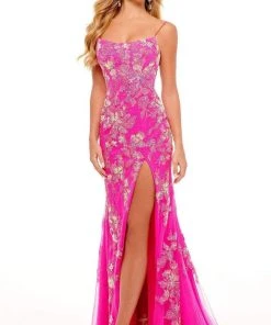 Rachel Allan - 70270 Floral Ornate Mermaid Gown