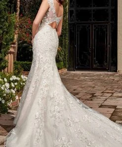 Rachel Allan - M772 Illusion Yoke Embellished Lace Mermaid Bridal Gown