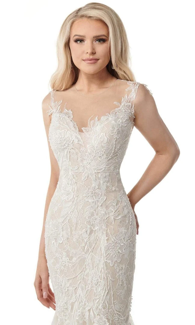 Rachel Allan - M774 Illusion Sweetheart Neck Mermaid Wedding Gown 8 Rachel Allan - M774 Illusion Sweetheart Neck Mermaid Wedding Gown