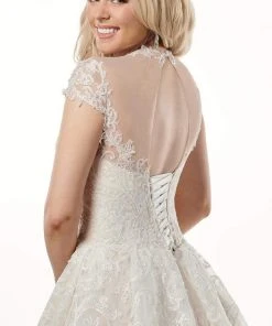 Rachel Allan - M777 Allover Embroidered Tulle Ballgown Wedding Dress