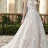 Rachel Allan - M791 Floral Embroidered A-line Long Gown