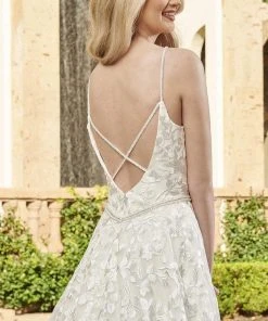 Rachel Allan - M793 Floral Embroidered A-line Bridal Gown