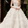 Rachel Allan - M796 Lace Tiered Ruffle Wedding Ballgown