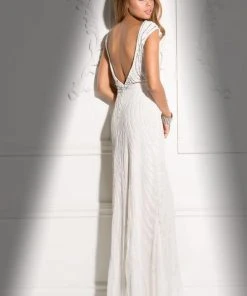 Scala - 48689 Fitted Encrusted Prom Dress 9 Scala - 48689 Fitted Encrusted Prom Dress