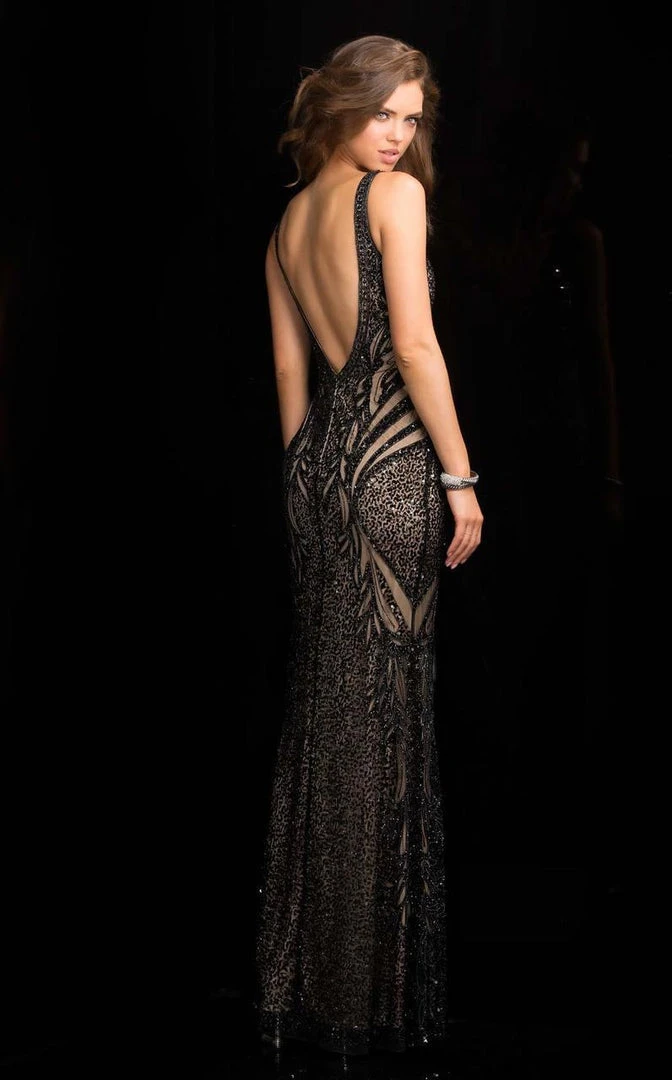 Scala - 48721 V-Neckline Beaded Prom Dress 9 Scala - 48721 V-Neckline Beaded Prom Dress