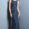 Scala - 48784 Sequin Bateau Sheath Dress 2 Scala - 48784 Sequin Bateau Sheath Dress