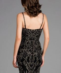 Scala - 48902 Fitted Sequined Sweetheart Cocktail Dress