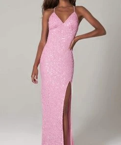 Scala - 48938 Allover Sequin Backless Sheath Evening Gown With Slit 19 Scala - 48938 Allover Sequin Backless Sheath Evening Gown With Slit