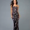 Scala - 48964 Sleeveless Floral Sequined Sheath Dress 1 Scala - 48964 Sleeveless Floral Sequined Sheath Dress