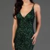 SCALA - 60060 Allover Sequin Sexy V Neckline Fitted Cocktail Dress 2 SCALA - 60060 Allover Sequin Sexy V Neckline Fitted Cocktail Dress