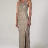 SCALA - 60081 Embellished Asymmetric Long Dress