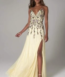 SCALA - 60086 Beads And Sequins Column Dress