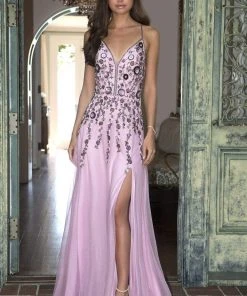 SCALA - 60086 Beads And Sequins Column Dress