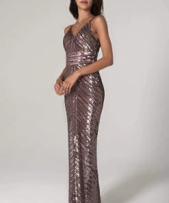 SCALA - 60105 Sequined Shiny Column Dress