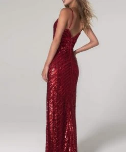SCALA - 60105 Sequined Shiny Column Dress