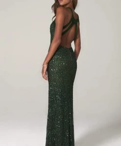 SCALA - 60113 Embellished Jewel Column Dress