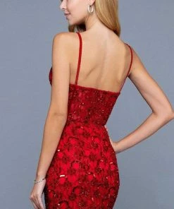 SCALA - 60232 Sweetheart Sequined Corset Dress