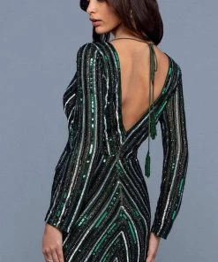 SCALA - 60235 Sequin Showered Cocktail Dress