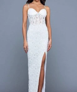 SCALA - 60256 Lace Embellished Evening Dress