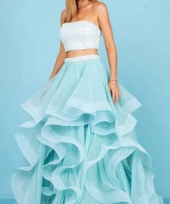SCALA - 60268 Strapless Two Piece Gown