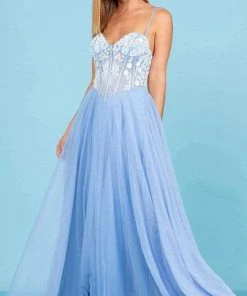 SCALA - 60293 Beaded Sweetheart A-Line Gown
