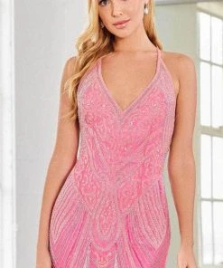 SCALA 60302 - Sleeveless V-Neck Cocktail Dress