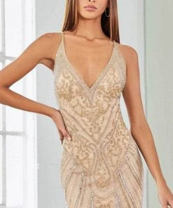 SCALA 60302 - Sleeveless V-Neck Cocktail Dress