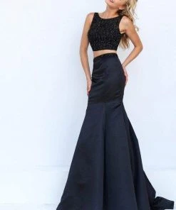 Sherri Hill - 50098 Embellished Two Piece Mermaid Dress With Train 9 Sherri Hill - 50098 Embellished Two Piece Mermaid Dress With Train
