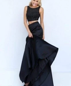 Sherri Hill - 50098 Embellished Two Piece Mermaid Dress With Train 11 Sherri Hill - 50098 Embellished Two Piece Mermaid Dress With Train