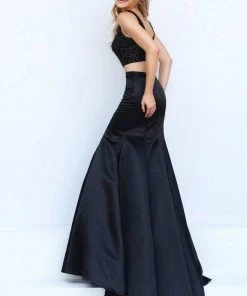 Sherri Hill - 50098 Embellished Two Piece Mermaid Dress With Train 10 Sherri Hill - 50098 Embellished Two Piece Mermaid Dress With Train