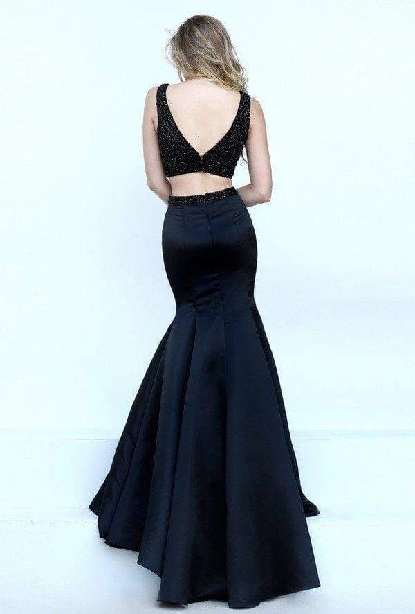 Sherri Hill - 50098 Embellished Two Piece Mermaid Dress With Train 4 Sherri Hill - 50098 Embellished Two Piece Mermaid Dress With Train