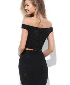 Sherri Hill - 50701 Two Piece Off-Shoulder Sheath Short Dress