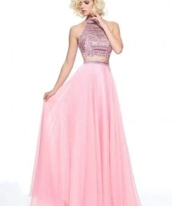 Sherri Hill - 50809 Two Piece Beaded High Neckline Chiffon Dress