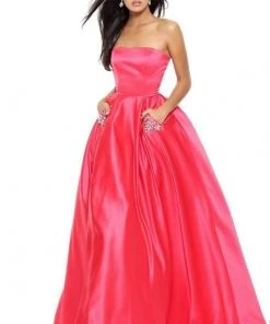 Sherri Hill - 50812 Strapless A Line Satin Dress With Beaded Pockets 13 Sherri Hill - 50812 Strapless A Line Satin Dress With Beaded Pockets
