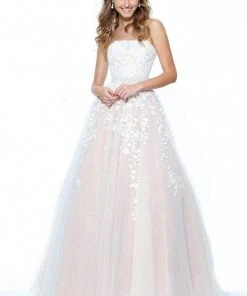 Sherri Hill - 50864 Strapless Trailing Foliage Ballgown