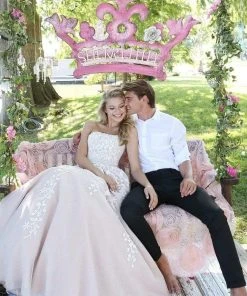 Sherri Hill - 50864 Strapless Trailing Foliage Ballgown