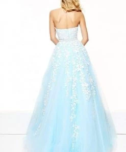 Sherri Hill - 50864 Strapless Trailing Foliage Ballgown