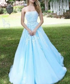 Sherri Hill - 50864 Strapless Trailing Foliage Ballgown
