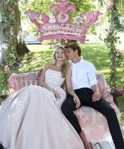 Sherri Hill - 50864 Strapless Trailing Foliage Ballgown