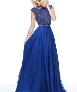 Sherri Hill - 51091 Two-Piece Beaded Cap Sleeve Chiffon Dress 9 Sherri Hill - 51091 Two-Piece Beaded Cap Sleeve Chiffon Dress