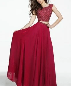 Sherri Hill - 51091 Two-Piece Beaded Cap Sleeve Chiffon Dress 10 Sherri Hill - 51091 Two-Piece Beaded Cap Sleeve Chiffon Dress